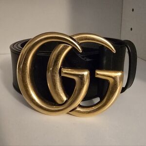 Gucci Black Leather Belt